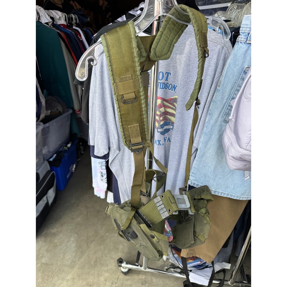 Vintage US Military ALICE LC-2 Web Gear Set Belt Suspenders Canteen Ammo Pouches